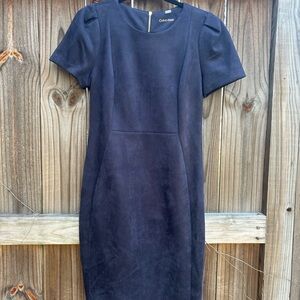 Calvin Klein Navy Suede Dress